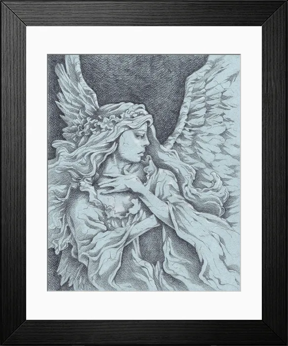Framed Print : Stone angel profile Framed Print : Stone angel profile