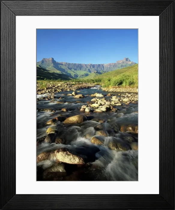 Framed Print : Tugela River and Amphitheatre. Royal Natal National Park Framed Print : Tugela River and Amphitheatre. Royal Natal National Park