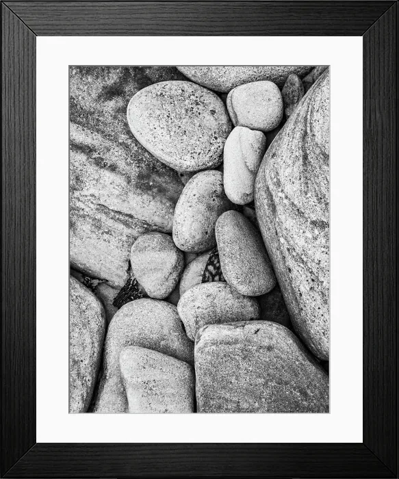 Framed Print : Beach Rocks Beach Rocks On Pebble Island Black & White Framed Print : Beach Rocks Beach Rocks On Pebble Island Black & White