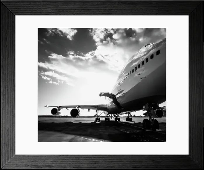 Framed Print : Aeroplane - B&W Framed Print : Aeroplane - B&W