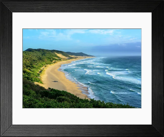 Framed Print : Mabibi. Seascape. Mabibi. Maputaland. KwaZulu Natal. South Africa