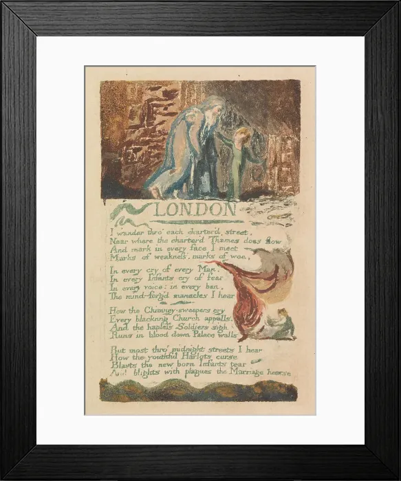 Framed Print : Songs Innocence Experience Plate 39 London Bentley 46 Framed Print : Songs Innocence Experience Plate 39 London Bentley 46