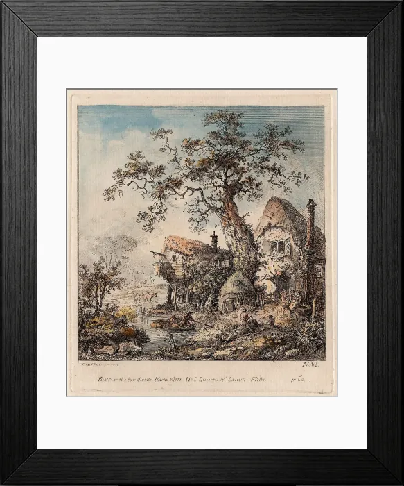 Framed Print : Rustic Scene Cottage Elias Martin 1739-1818 Framed Print : Rustic Scene Cottage Elias Martin 1739-1818