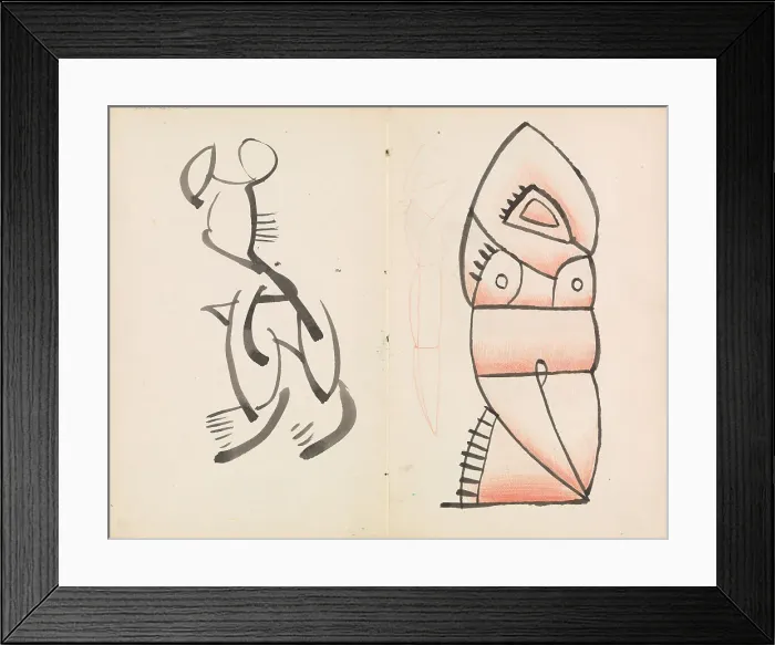 Framed Print : Study Figural Sculpture Crouching Figure Henri Gaudier-Brzeska Framed Print : Study Figural Sculpture Crouching Figure Henri Gaudier-Brzeska