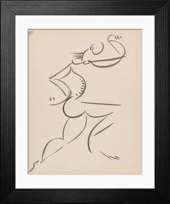 Framed Print : Male Dancing Figure Profile Henri Gaudier-Brzeska Framed Print : Male Dancing Figure Profile Henri Gaudier-Brzeska