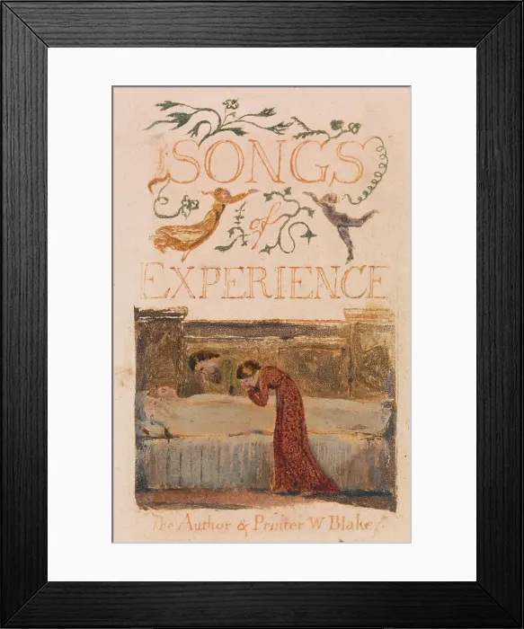 Framed Print : Songs Innocence Experience Plate 33 Experience Title Page Framed Print : Songs Innocence Experience Plate 33 Experience Title Page