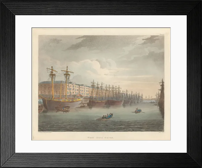 Framed Print : West India Docks Print John Bluck Active 1791-1831 Framed Print : West India Docks Print John Bluck Active 1791-1831