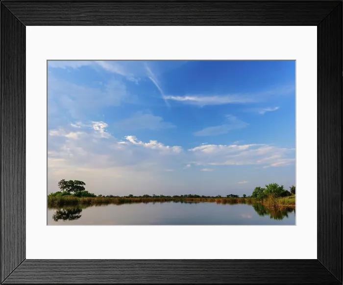 Framed Print : The Selinda Spillway at Selinda Camp