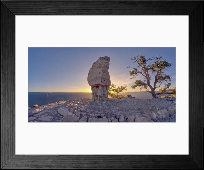 Framed Print : The famous Mushroom Rock at Shoshone Point in Grand Canyon National Park Arizona at sunrise Framed Print : The famous Mushroom Rock at Shoshone Point in Grand Canyon National Park Arizona at sunrise