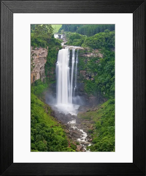 Framed Print : Karkloof Falls plunging 88 metres into the Karkloof Valley Framed Print : Karkloof Falls plunging 88 metres into the Karkloof Valley