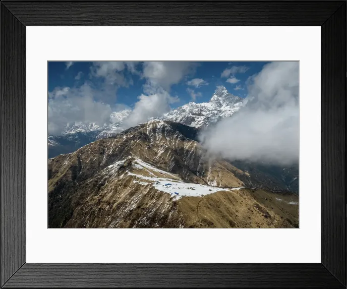 Framed Print : Aerial View of Annapurna Mountain Range in Nepal Framed Print : Aerial View of Annapurna Mountain Range in Nepal