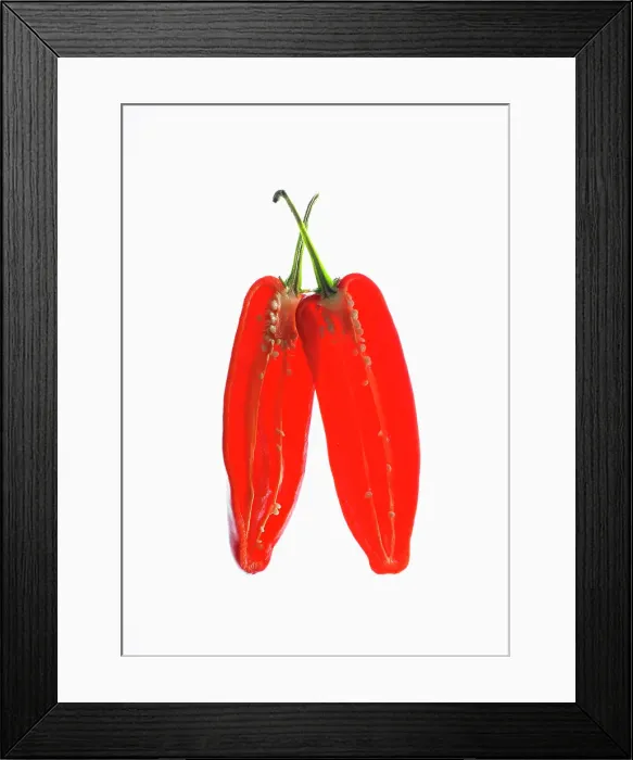 Framed Print : Long red chillies Framed Print : Long red chillies