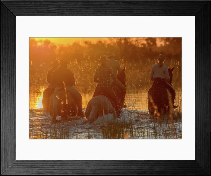 Framed Print : Horseback riding safari with African Horseback Safaris