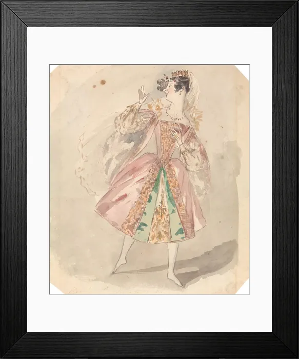 Framed Print : Dancer Alfred Edward Chalon 1780-1860 British