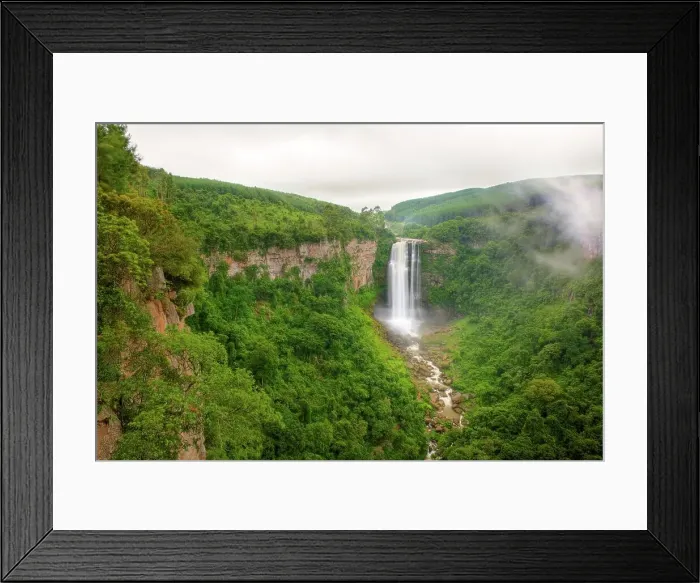 Framed Print : Karkloof Falls plunging 88 metres into the Karkloof Valley Framed Print : Karkloof Falls plunging 88 metres into the Karkloof Valley
