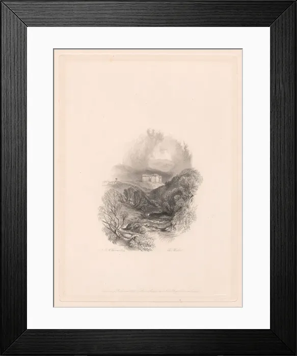 Framed Print : Hermitage Castle Print Robert Wallis 1794-1878