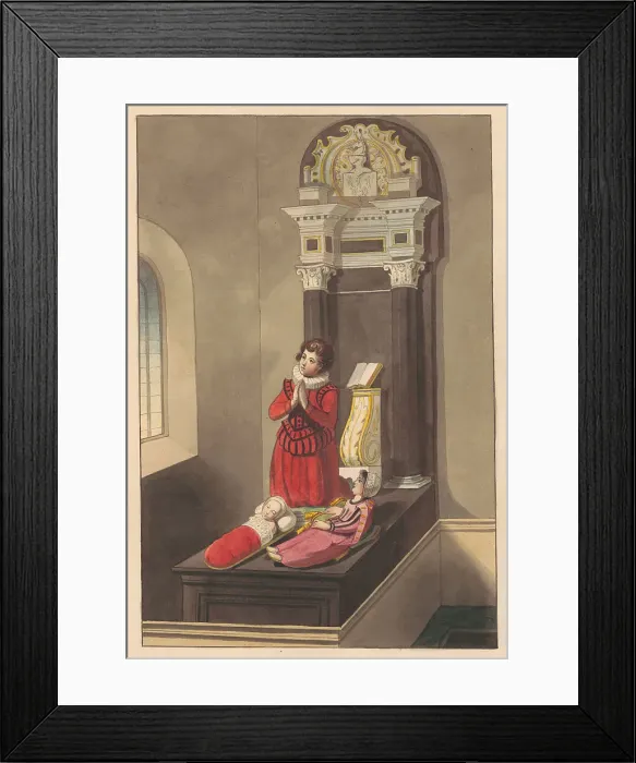 Framed Print : Tomb Three Children Sir Thomas Savage Isleworth Church Framed Print : Tomb Three Children Sir Thomas Savage Isleworth Church