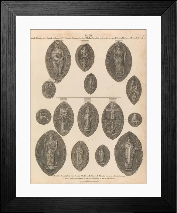 Framed Print : Ancient Crosses Whalley James Basire 1769-1822 Framed Print : Ancient Crosses Whalley James Basire 1769-1822