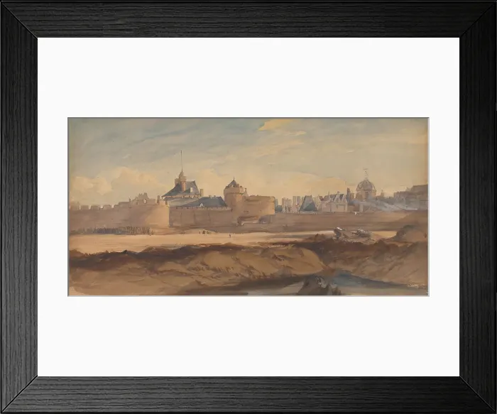 Framed Print : St Malo France Alfred Herbert 1820-1861 British Framed Print : St Malo France Alfred Herbert 1820-1861 British