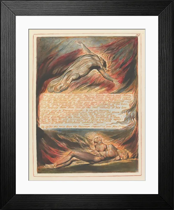 Framed Print : Jerusalem Plate 35 Then Divine Hand... Print Framed Print : Jerusalem Plate 35 Then Divine Hand... Print