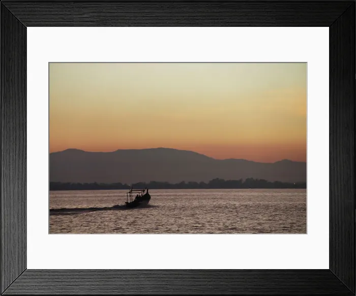 Framed Print : Fishing boat at dawn, off the coast of Penang, Malaysia, Strait of Malacca, Blurred View Framed Print : Fishing boat at dawn, off the coast of Penang, Malaysia, Strait of Malacca, Blurred View