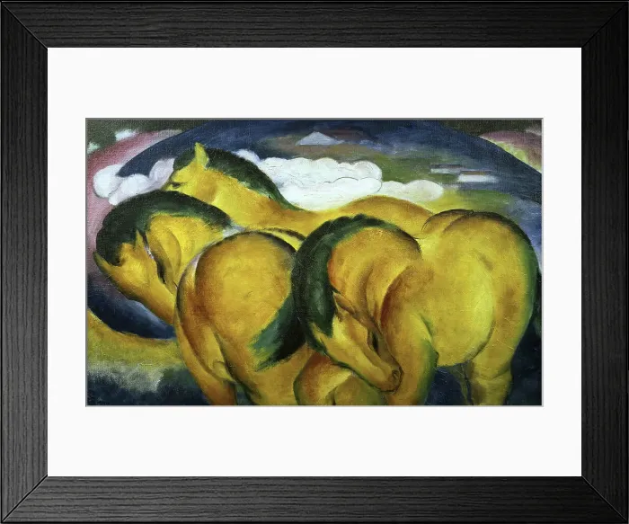 Framed Print : Little Yellow Horses by Marc Framed Print : Little Yellow Horses by Marc