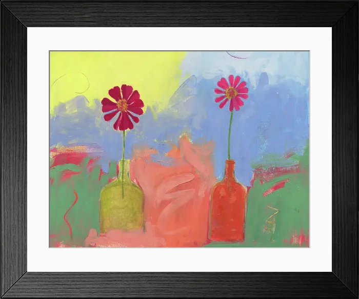 Framed Print : Double Zinnia 2004 Patricia Brown (20th C)