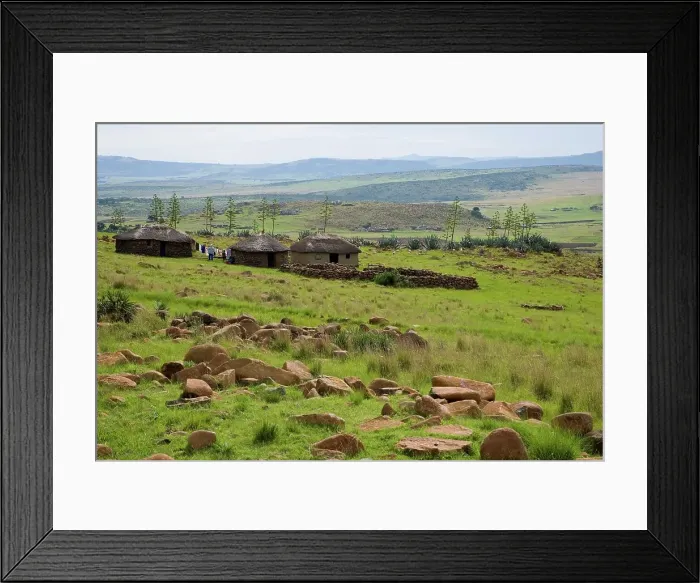 Framed Print : Rural scene near blood river. KwaZulu Natal