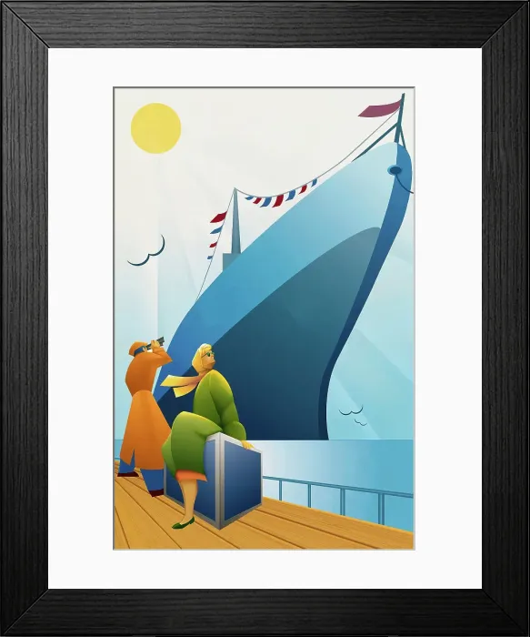Framed Print : Cruise Ship by Charlie Hill