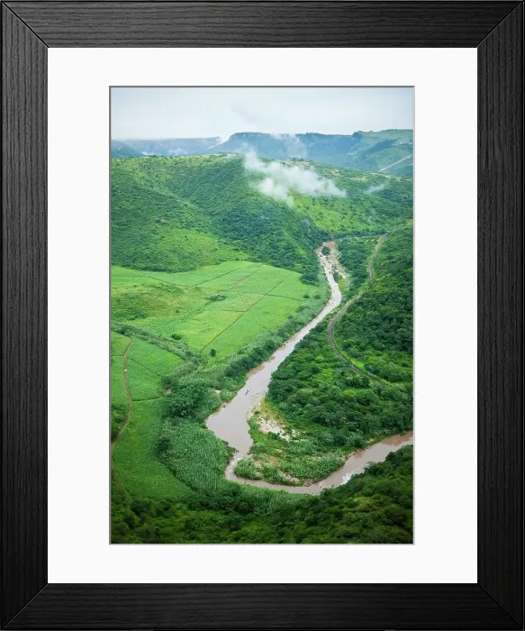 Framed Print : Aerial view of rural area near Port Shepstone Framed Print : Aerial view of rural area near Port Shepstone