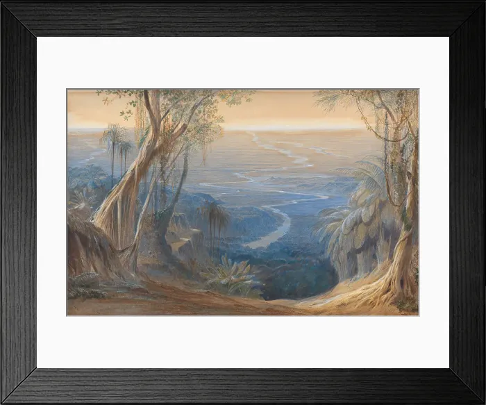 Framed Print : Plains Bengal Siligoree Edward Lear 1812-1888
