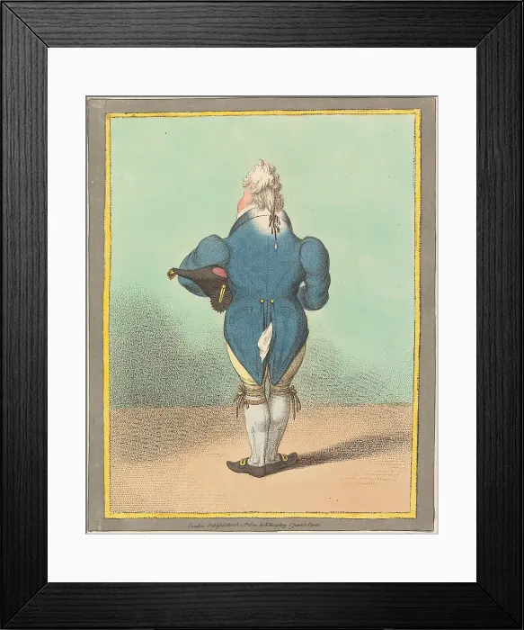 Framed Print : Rear View Man Caricaturing Current Costume Fashion Framed Print : Rear View Man Caricaturing Current Costume Fashion