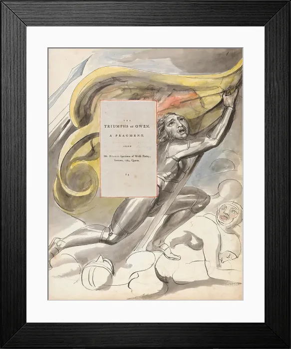 Framed Print : Poems Thomas Gray Design 87 Triumphs Owen William Blake