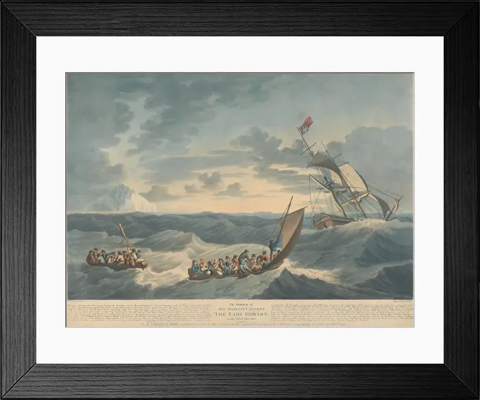 Framed Print : Situation Majesty's Packet Lady Hobart 28 June 1803 Framed Print : Situation Majesty's Packet Lady Hobart 28 June 1803
