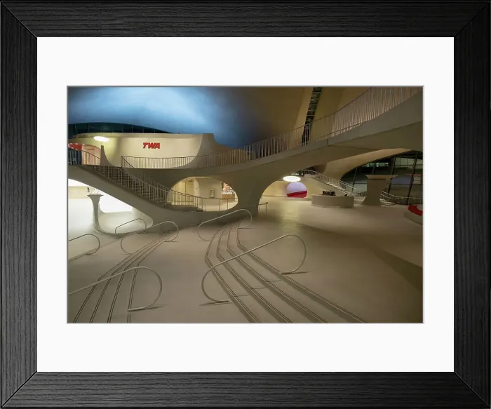 Framed Print : Featured architecture at the TWA Hotel in JFK Airport, NY Framed Print : Featured architecture at the TWA Hotel in JFK Airport, NY