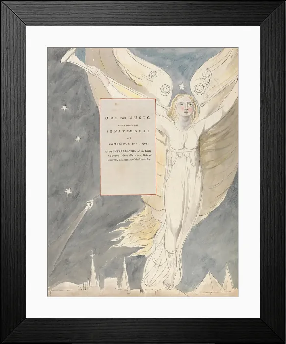 Framed Print : Poems Thomas Gray Design 93 Ode Music William Blake Framed Print : Poems Thomas Gray Design 93 Ode Music William Blake