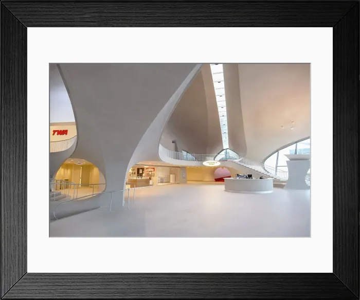 Framed Print : Featured architecture at the TWA Hotel in JFK Airport, NY