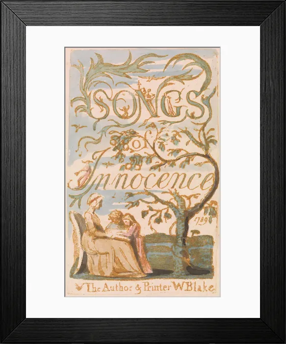 Framed Print : Songs Innocence Plate 2 Title Page Bentley 3 Framed Print : Songs Innocence Plate 2 Title Page Bentley 3