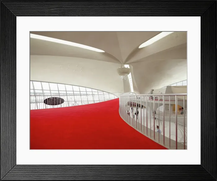 Framed Print : Featured architecture at the TWA Hotel in JFK Airport, NY Framed Print : Featured architecture at the TWA Hotel in JFK Airport, NY