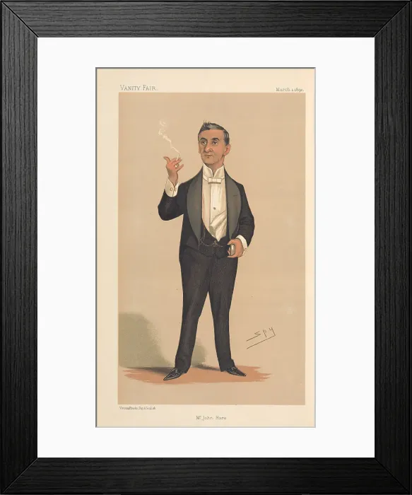 Framed Print : Vanity Fair Theatre Mr John Hare March 1 1890