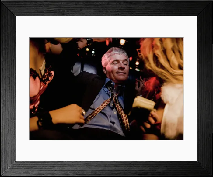 Framed Print : BLD069795. Middle-aged man with prostitutes Framed Print : BLD069795. Middle-aged man with prostitutes