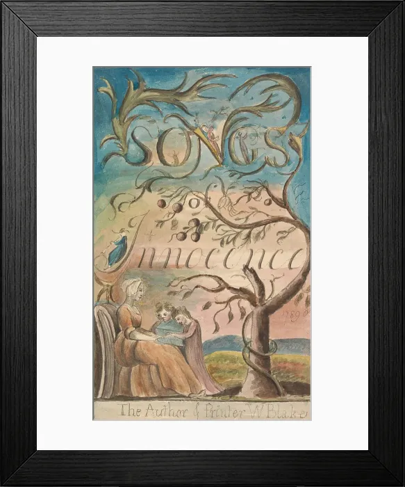 Framed Print : Songs Innocence Experience Pl 2 Title Page Woman Framed Print : Songs Innocence Experience Pl 2 Title Page Woman