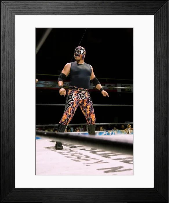 Framed Print : BLD069799. Hispanic man wearing Mexican wrestling costume Framed Print : BLD069799. Hispanic man wearing Mexican wrestling costume