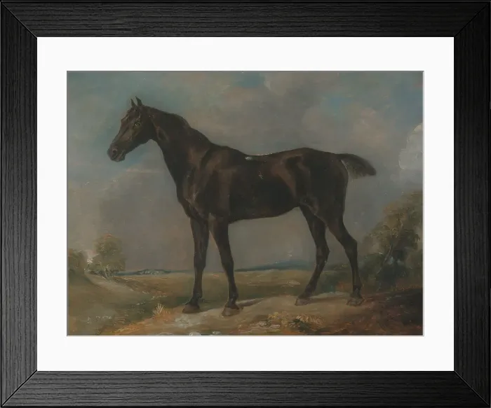 Framed Print : Golding Constable's Black Riding-Horse Attributed Framed Print : Golding Constable's Black Riding-Horse Attributed
