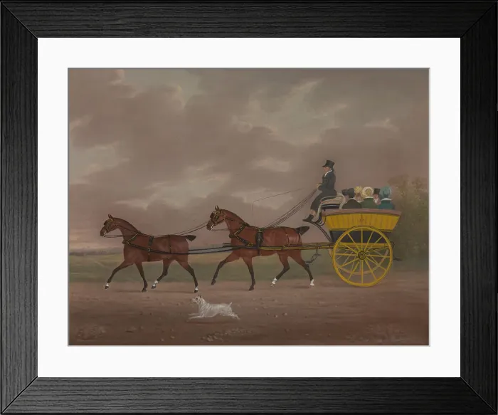 Framed Print : Gentleman Driving Tandem Jaunting Car Edwin W Framed Print : Gentleman Driving Tandem Jaunting Car Edwin W