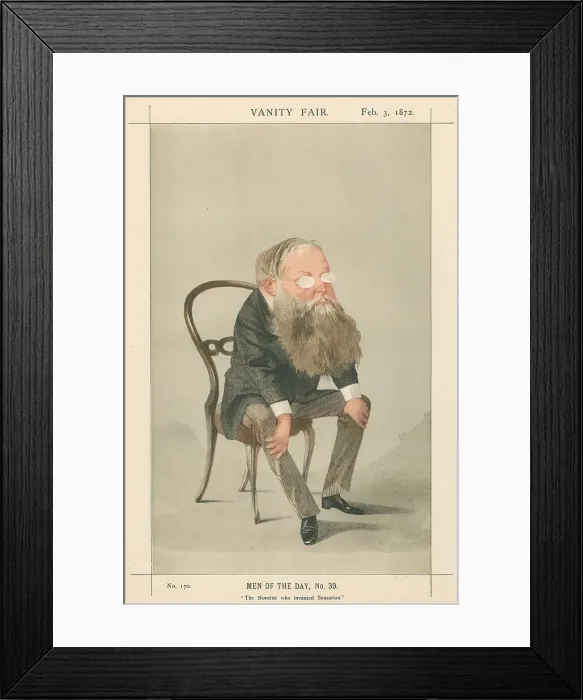Framed Print : Vanity Fair Literary Novelist Invented Sensation Framed Print : Vanity Fair Literary Novelist Invented Sensation