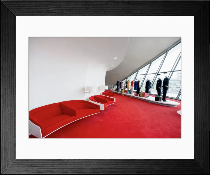Framed Print : Featured architecture at the TWA Hotel in JFK Airport, NY