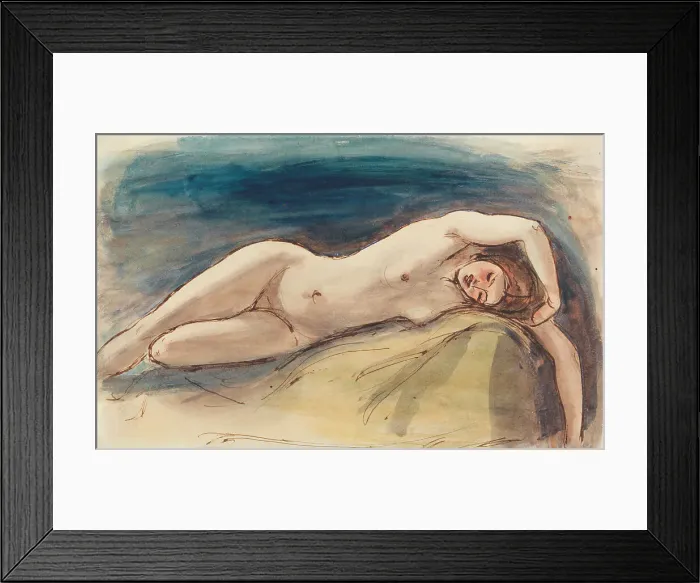 Framed Print : Reclining Female Nude William Edward Frost 1810-1877 Framed Print : Reclining Female Nude William Edward Frost 1810-1877