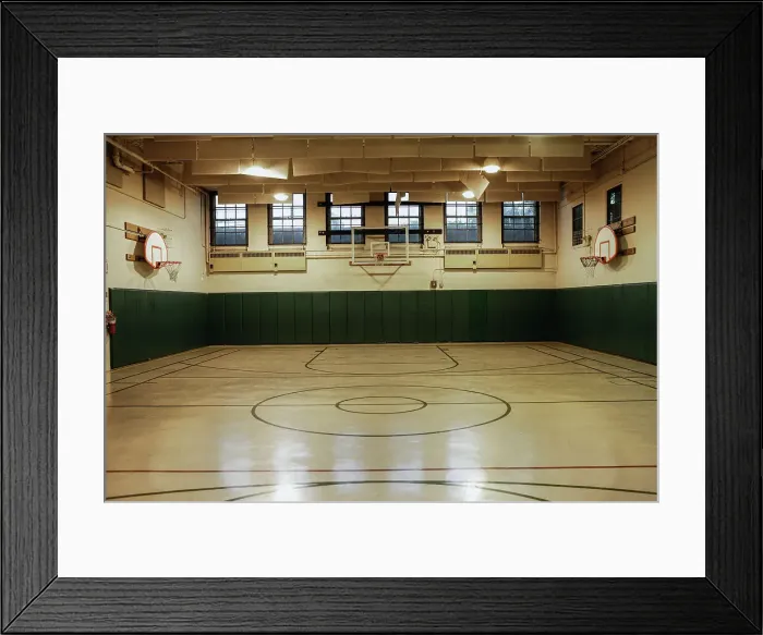 Framed Print : BLD016430. Empty basketball court Framed Print : BLD016430. Empty basketball court