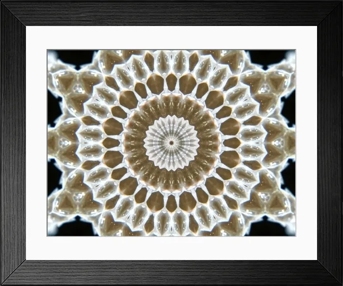 Framed Print : An abstract patter made from applying fractal mirroring to a photo of snake skin Framed Print : An abstract patter made from applying fractal mirroring to a photo of snake skin